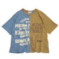 スイッチングドルマンワイドTシャツ ネイビー