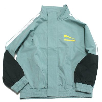 ストレッチポプリンジップアップジャケット サックス