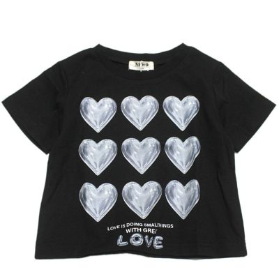 【NeWo】ハートミニTシャツ ブラック