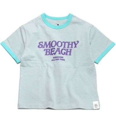 リンガーTシャツ サックス/エメラルドグリーン