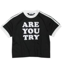 ライン ドライTシャツ ブラック(BK)
