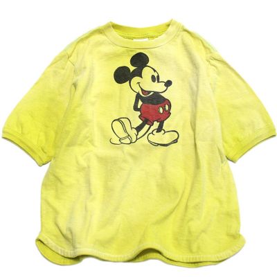 デニムダンガリー　ミッキー　コラボ　Tシャツ　160　02　パープル デニムダンガリー ミッキー コラボ Tシャツ 160 02 パープル