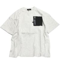 ポケット付バックプリントT オートミール
