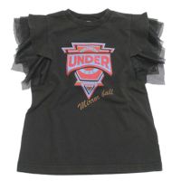 メッシュスリーブヴィンテージウォッシュTシャツ ブラック(BK)
