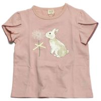 ラビットフラワーTシャツ ピンク(PK)