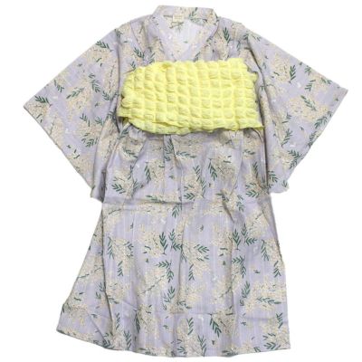 ミモザ柄浴衣 ラベンダー(LV)
