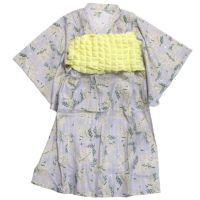 ミモザ柄浴衣 ラベンダー(LV)