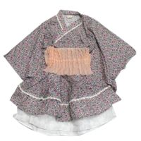 フルーツ総柄プリントセパレート浴衣 レッドパープル(RP)