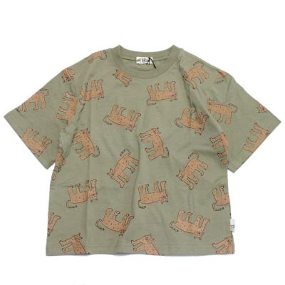 ヒョウ柄Tシャツ オリーブ(OL)