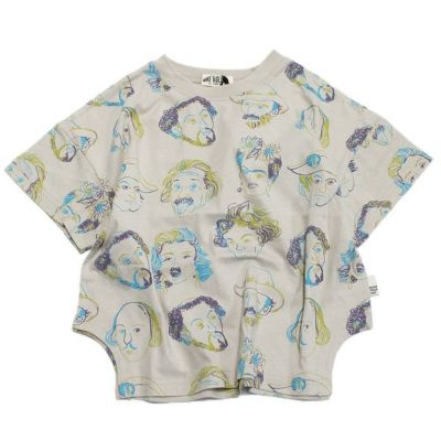 偉人総柄Tシャツ ベージュ(BE)