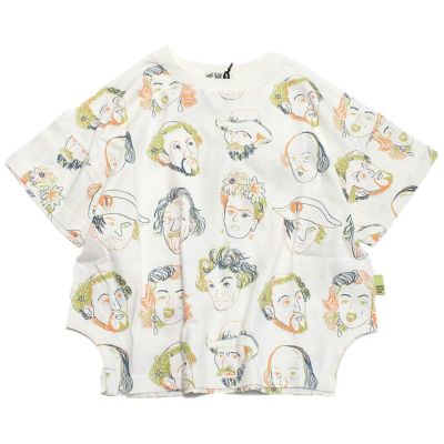 偉人総柄Tシャツ オフホワイト(OW)