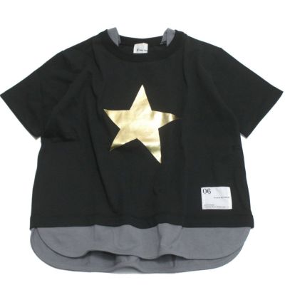 レイヤードポーラーTシャツ ブラック