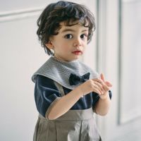 MARLMARL ビブ ドルチェ ブラックチェック(名入れ刺繍可) black check