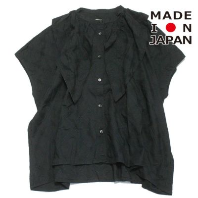 Embroidery patternシャツ ブラック