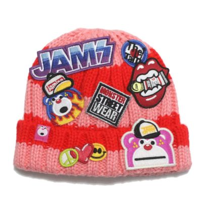 JAMワッペン ニットCAP ボーダー