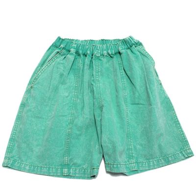 タックカラーワイドショーツ(4.5丈) グリーン(GR)