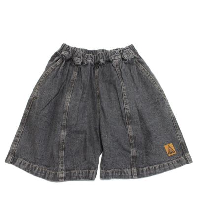 タックデニムワイドショーツ ブラック(BK)