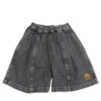 タックデニムワイドショーツ ブラック(BK)