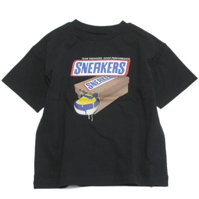 CCOKIE＆SNEAKERSプリントTシャツ ブラック(BK)