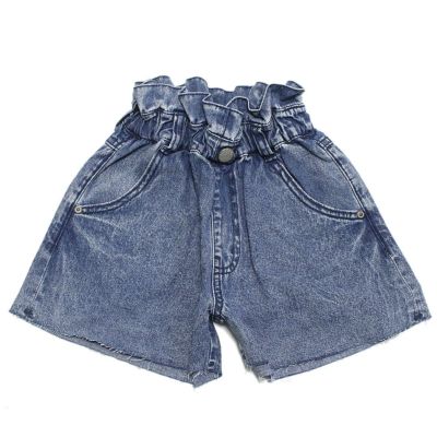 デニムフレアショートパンツ ケミカルウォッシュ(CW)