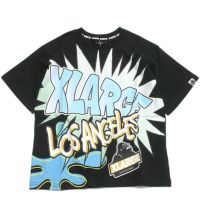 ポップアート半袖Tシャツ クロ(80)