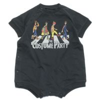 COSTUME PARTY プリントロンパース ブラック(BK)