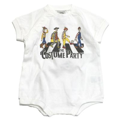 COSTUME PARTY プリントロンパース ホワイト(WH)