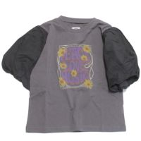 バルーンスリーブTシャツ チャコール(CH)