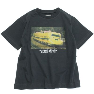 接触冷感ドクターイエローフォトプリントTシャツ ブラック(BK)