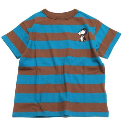 ワイドボーダーテンジク SNOOPY TEE 7BR茶