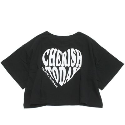 ハートリンガーTシャツ クロ(80)