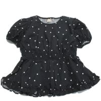 パフスリーブTシャツ クロ(80)