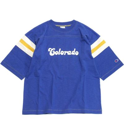 【WOMENS】SHORT SLEEVE FOOTBALL Tシャツ メディテラニアンブルー(360)
