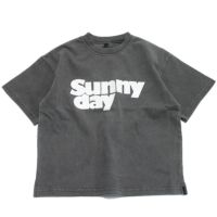 グラフィックガーメントダイTシャツ チャコール