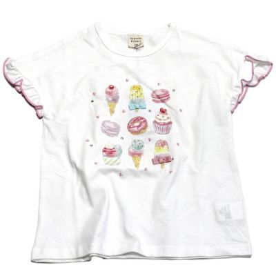 SWEETS 半袖フリルTシャツ オフホイワイト(OW)