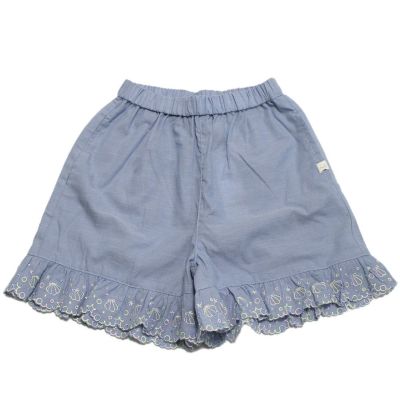 シェル刺繍キュロット サックス(SS)