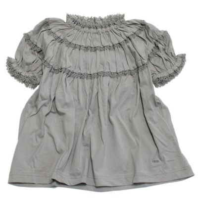 レース スモック Tシャツ 3GRグレー