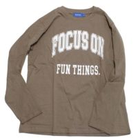 フロントカレッジロゴ長袖Tシャツ ベージュ(22)