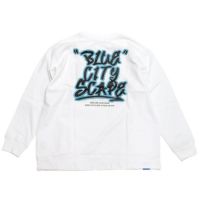 ストリートグラフィティ発泡プリント長袖Tシャツ シロ(01)