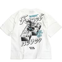 【GLSW.×FORGETNEVER】バックターンテーブル半袖Tシャツ シロ(01)