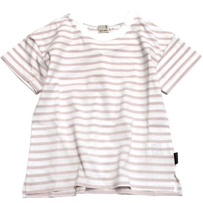 【接触冷感】ボーダー半袖Tシャツ ピンク(11)