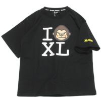 I LOVE XL 半袖Tシャツ クロ(80)