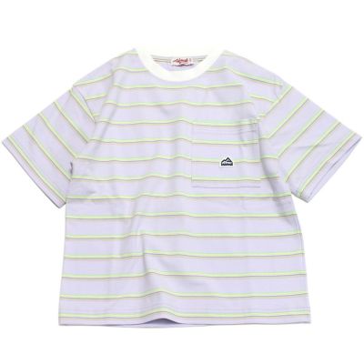 マルチボーダーTシャツ インクブルー(54)