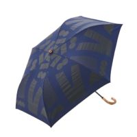 【晴雨兼用/折りたたみ日傘】 vibes mini アンブレラ (ホワイト/50cm) ネイビー