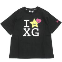 I LOVE XG　半袖Tシャツ クロ(80)