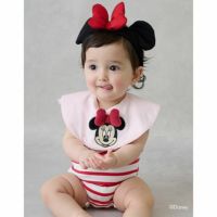 【Disney】ヘアバンド付きロンパース アカ(10)	