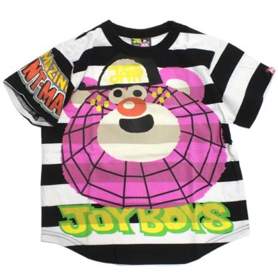イロイロテンチョーボーダー　ラウンドTシャツ ブラック