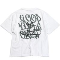 【接触冷感】ハイクールコットン・DOGプリント半袖Tシャツ シロ(01)