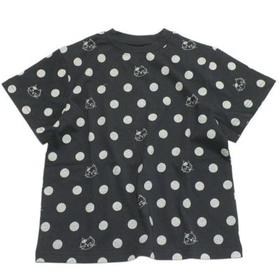 猫柄ワイドTシャツ グレー
