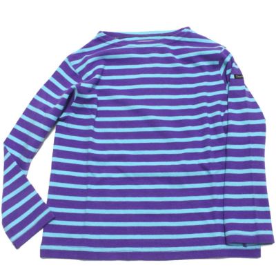 ボーダーテンジク ボートネック TEE 12PLパープル